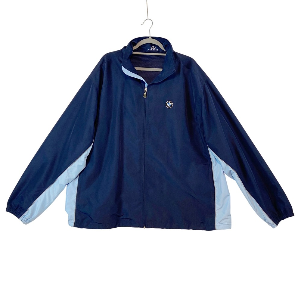 Vantage Mens BMW Embroidered Lightweight Track Jacket Windbreaker XXL Blue